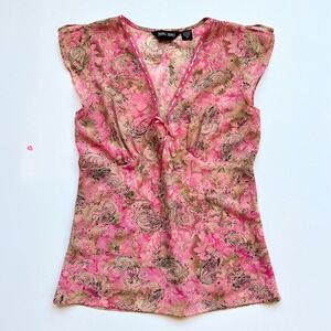 YK Zero Zero Fairy Babydoll Paisley Print Sleeveless Top